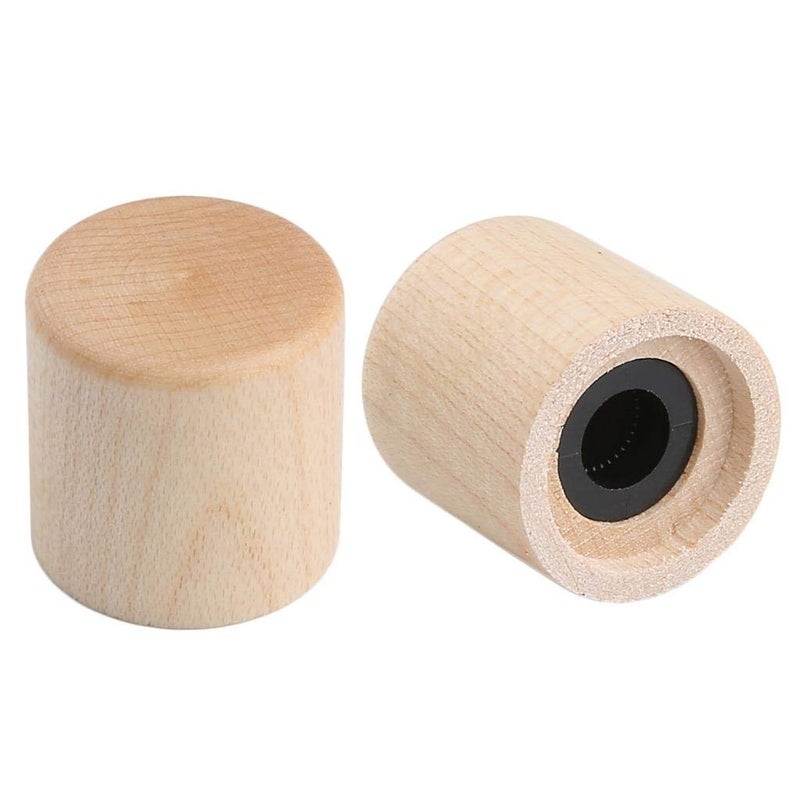 KAISH 2-Pack Wood Knobs - Tele Style Flat Top Dome Knobs for Guitar & Bass - Image 3